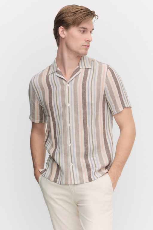 Gru resort shirt BEIGE STRIPE